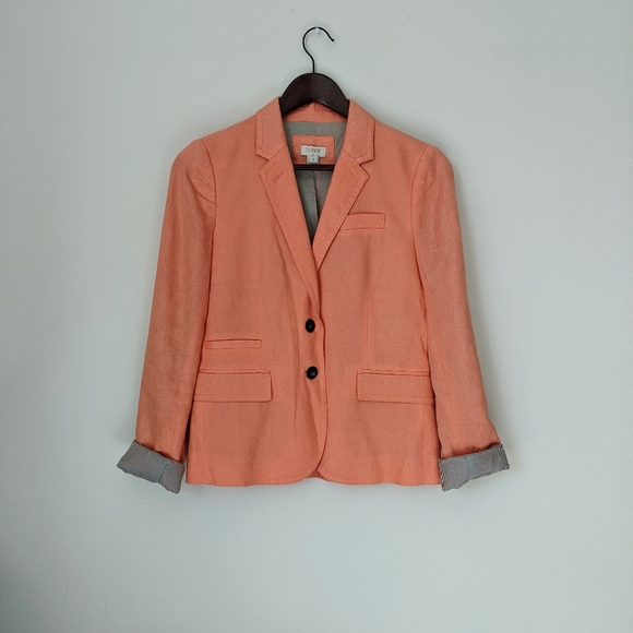 J. Crew Jackets & Blazers - BIG SALE!! J. Crew coral schoolboy linen blazer
